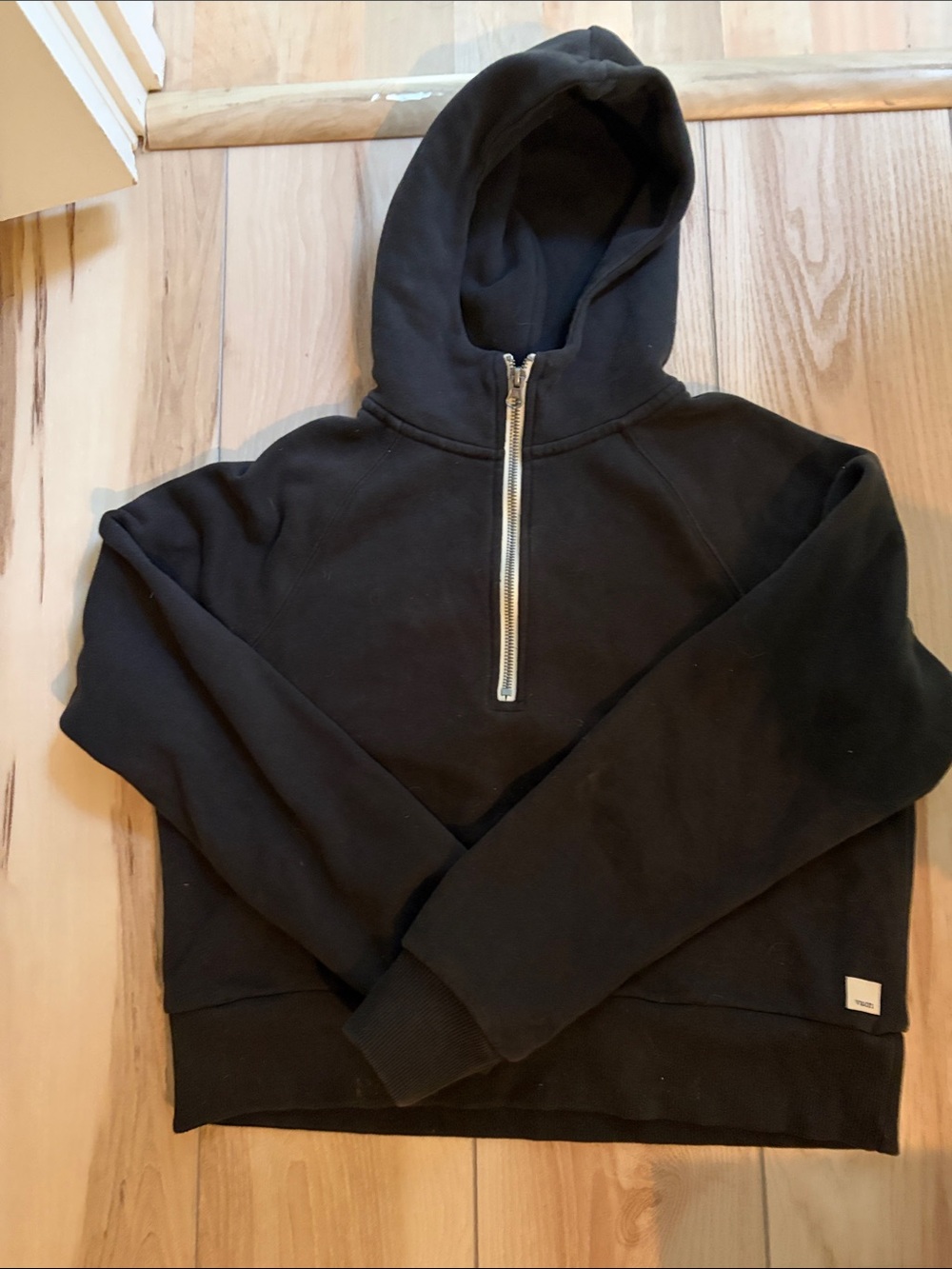Womens Vuori dark charcoal Half-Zip Hoodie Sweatshirt